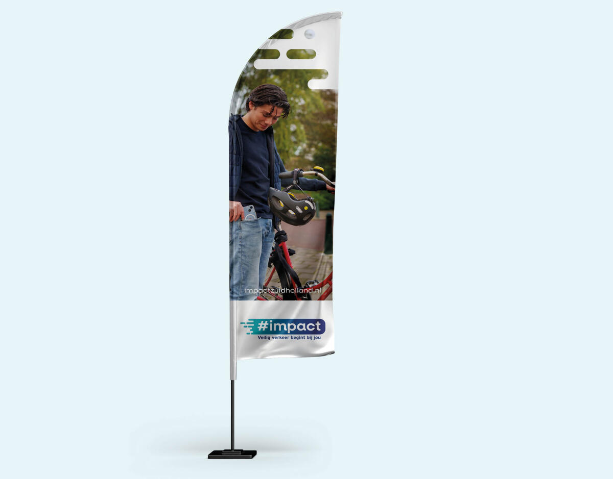 Beachflag Fiets
