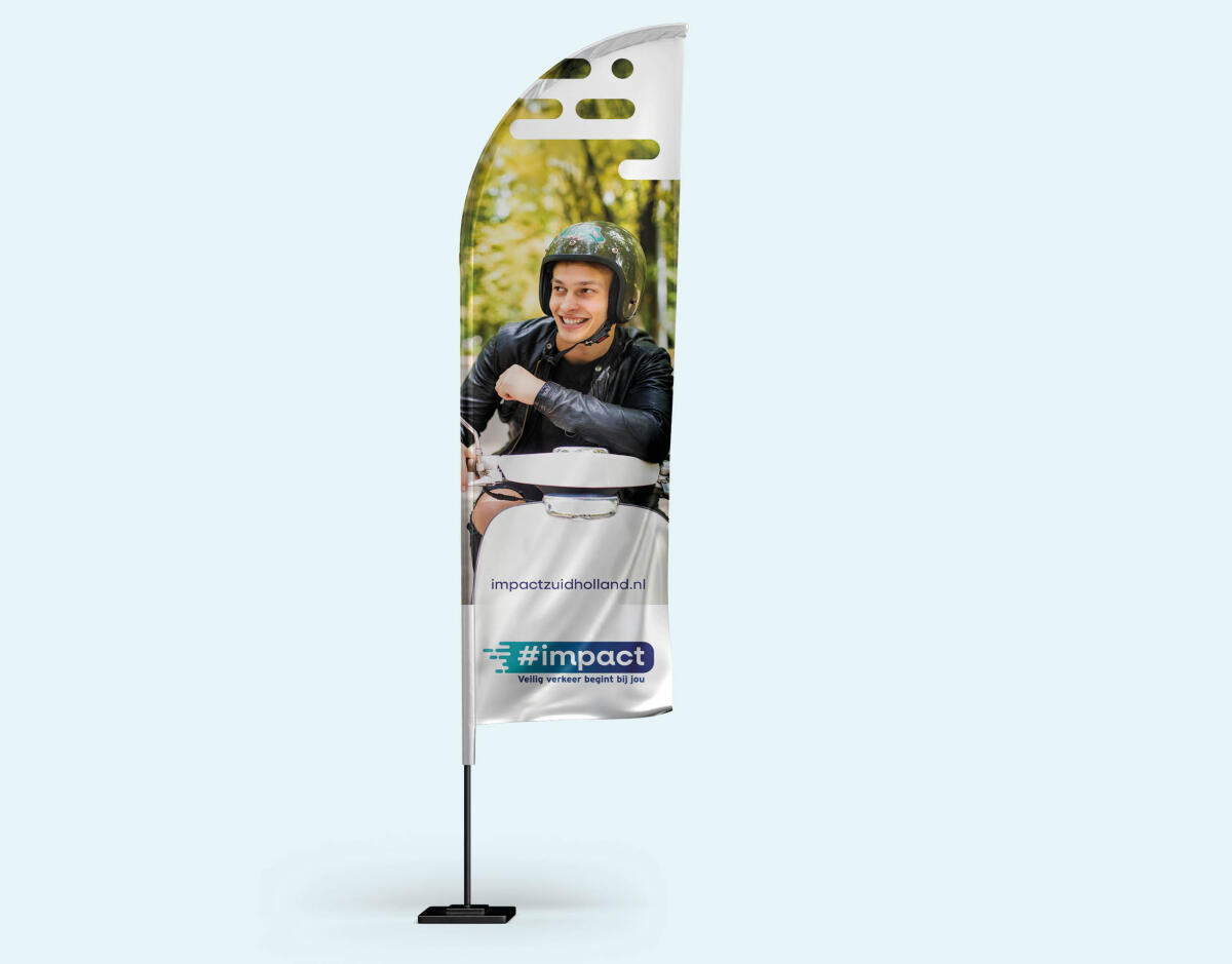 Beachflag Scooter: algemeen, 67 x 210 cm